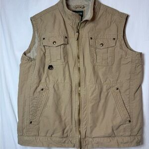 Outdoor Life Tan Utility Vest Men's Large